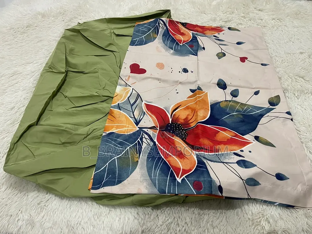 Lemon Greem Fitted Bedsheet for Double Bed + 4 Pillow Cases
