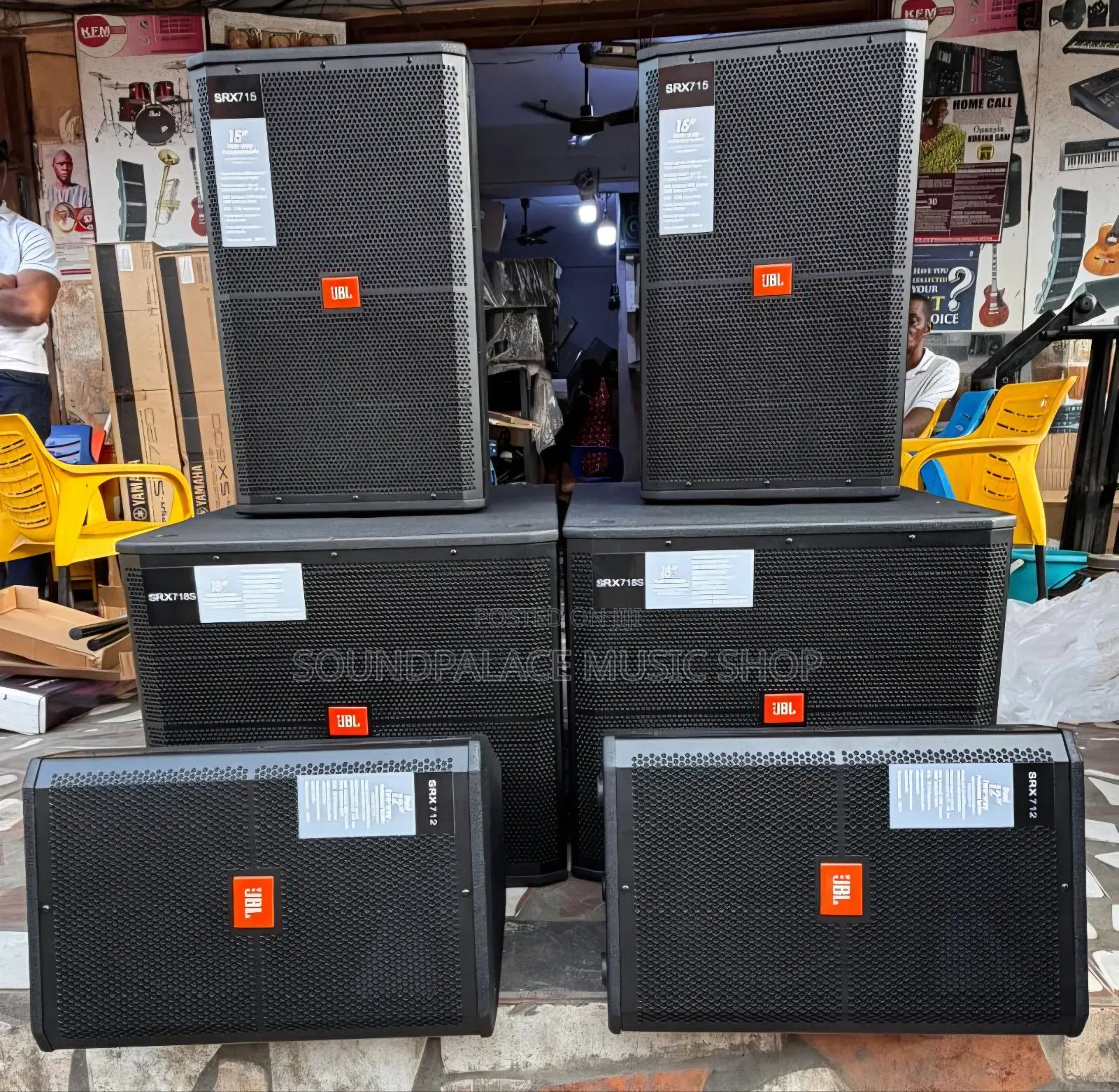 JBL Single Bass, 15inches Half-Range and 12inches Passive Speakers