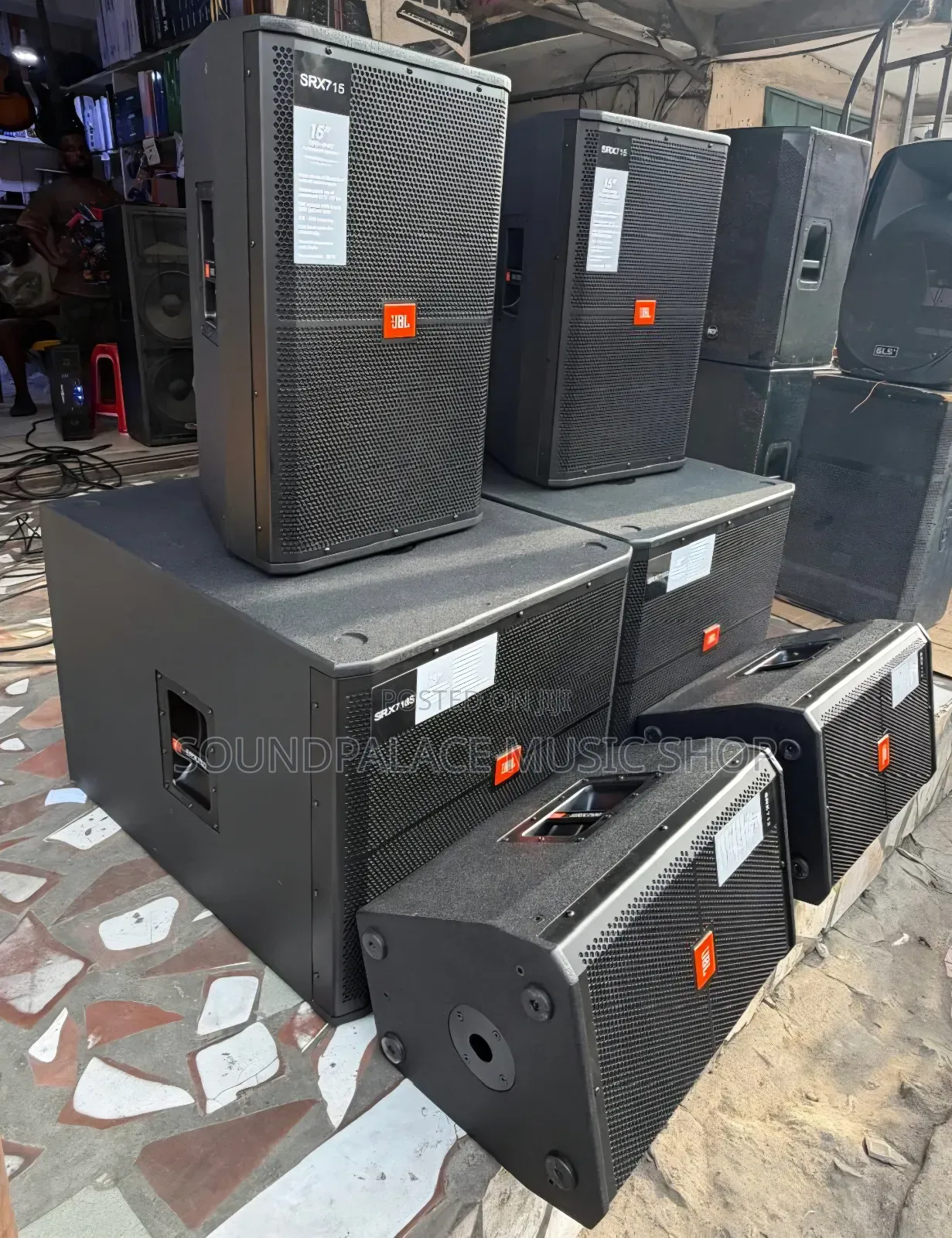 JBL Single Bass, 15inches Half-Range and 12inches Passive Speakers