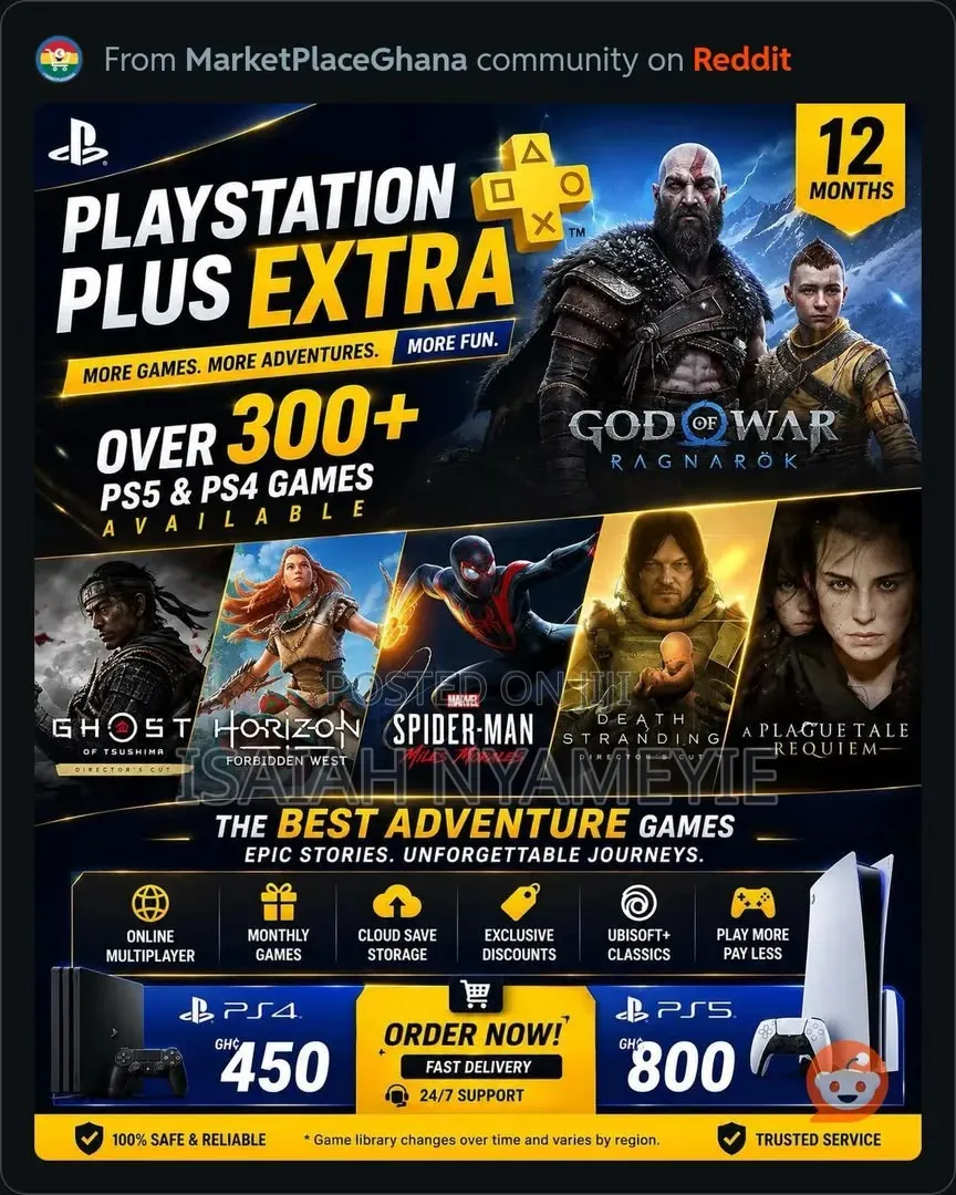 Ps+ Extra Subscription (1year) PS5