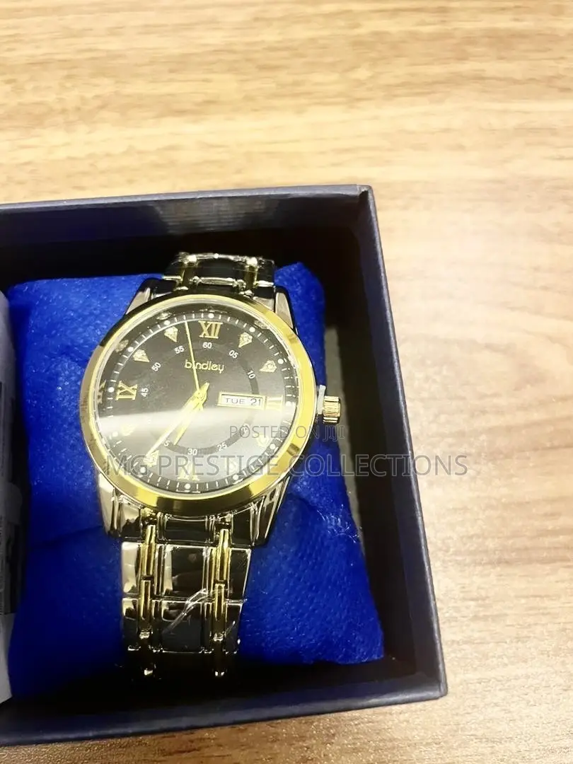 Gold Luxury Men's Stainless Steel Watch (Brand New in Box)
