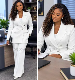 Executive White Ladies Suit