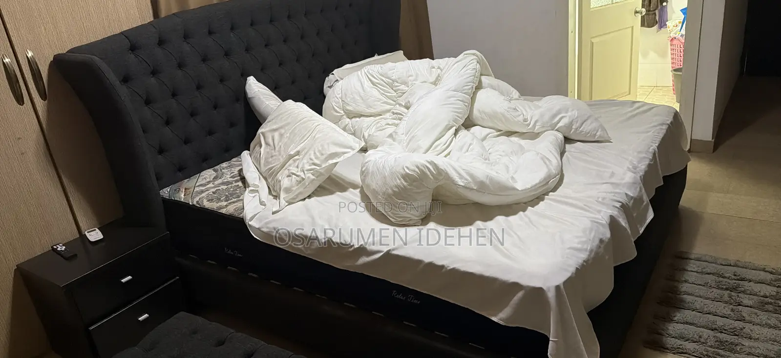King Size Bed Frame With Orthopedic Mattress