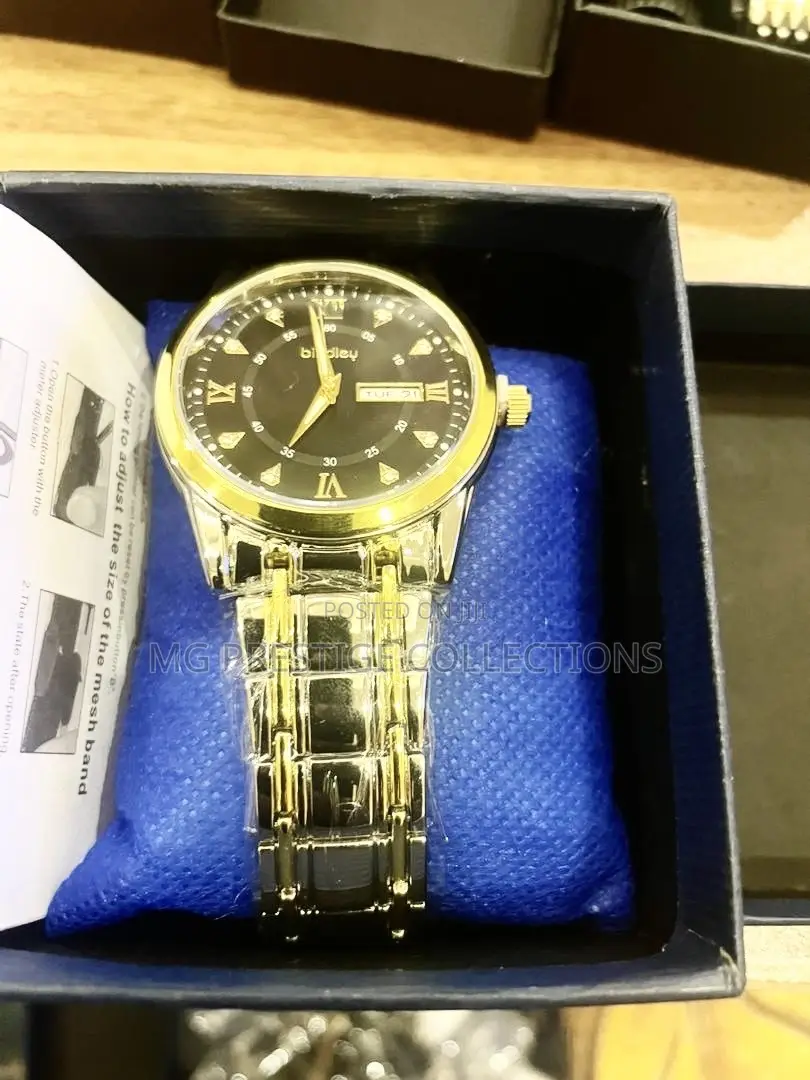 Gold Luxury Men's Stainless Steel Watch (Brand New in Box)