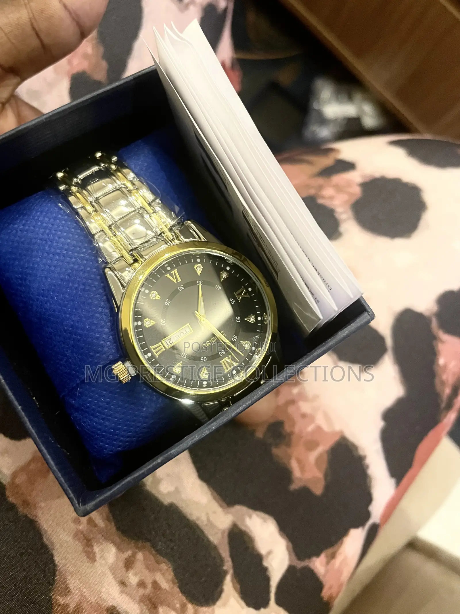 Gold Luxury Men's Stainless Steel Watch (Brand New in Box)