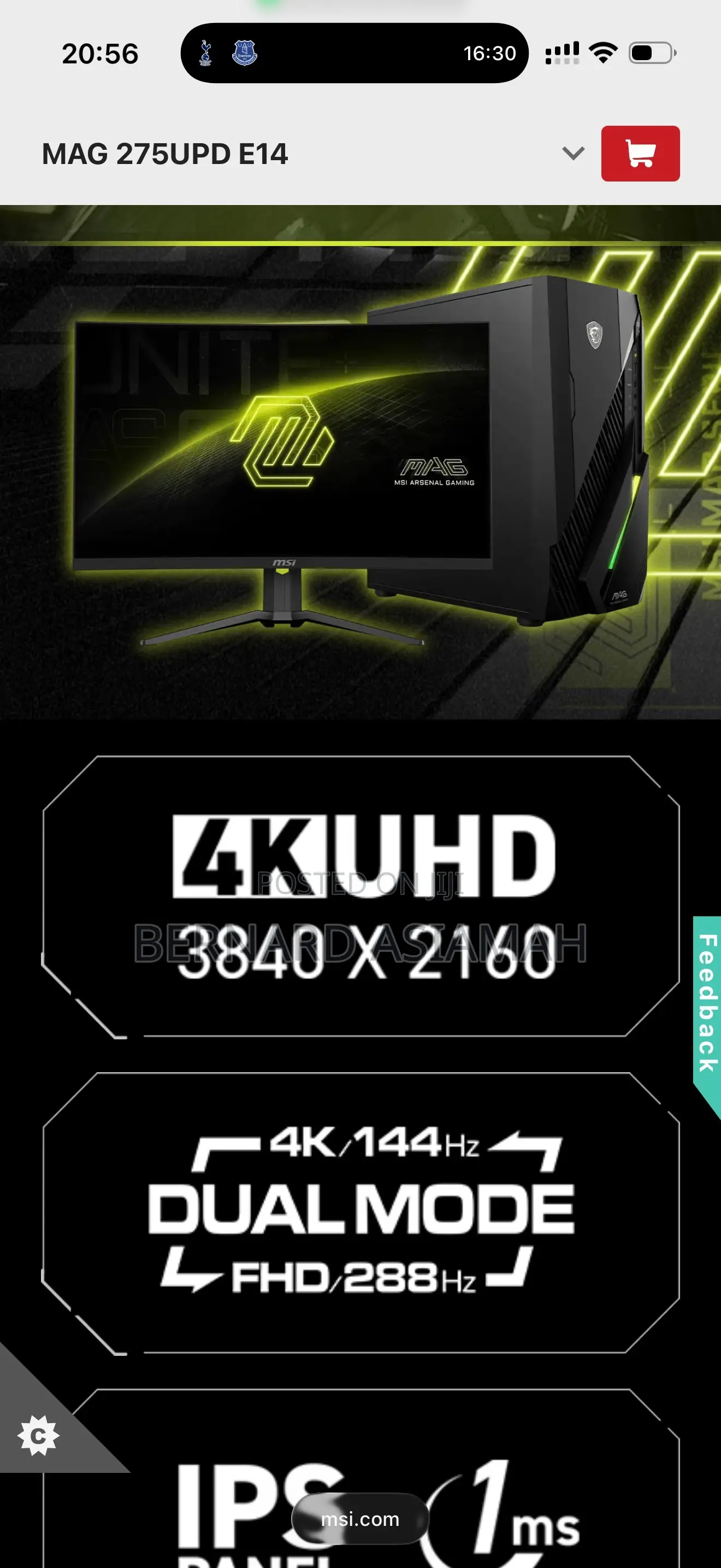 Msi Mag 275upd E14 Gaming Monitor