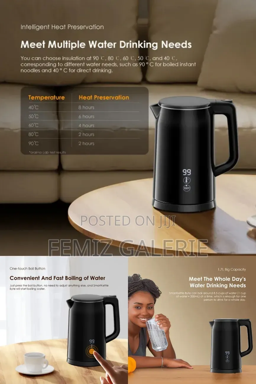 Oraimo SmartKettle Byte 2000W 304 Stainless Steel Electric Kettle