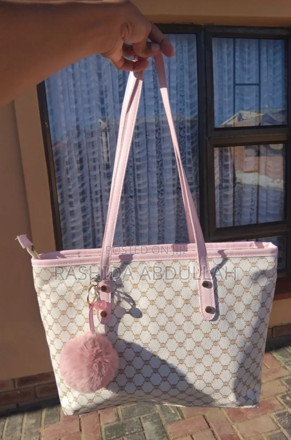 Pink Coach Monogram Tote Bag Set