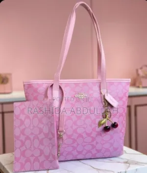 Pink Coach Monogram Tote Bag Set