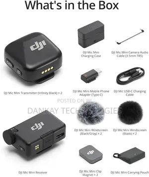 DJI Mic Mini Combo (2 TX + 1 RX + Charging Case), Wireless Lapel Mic