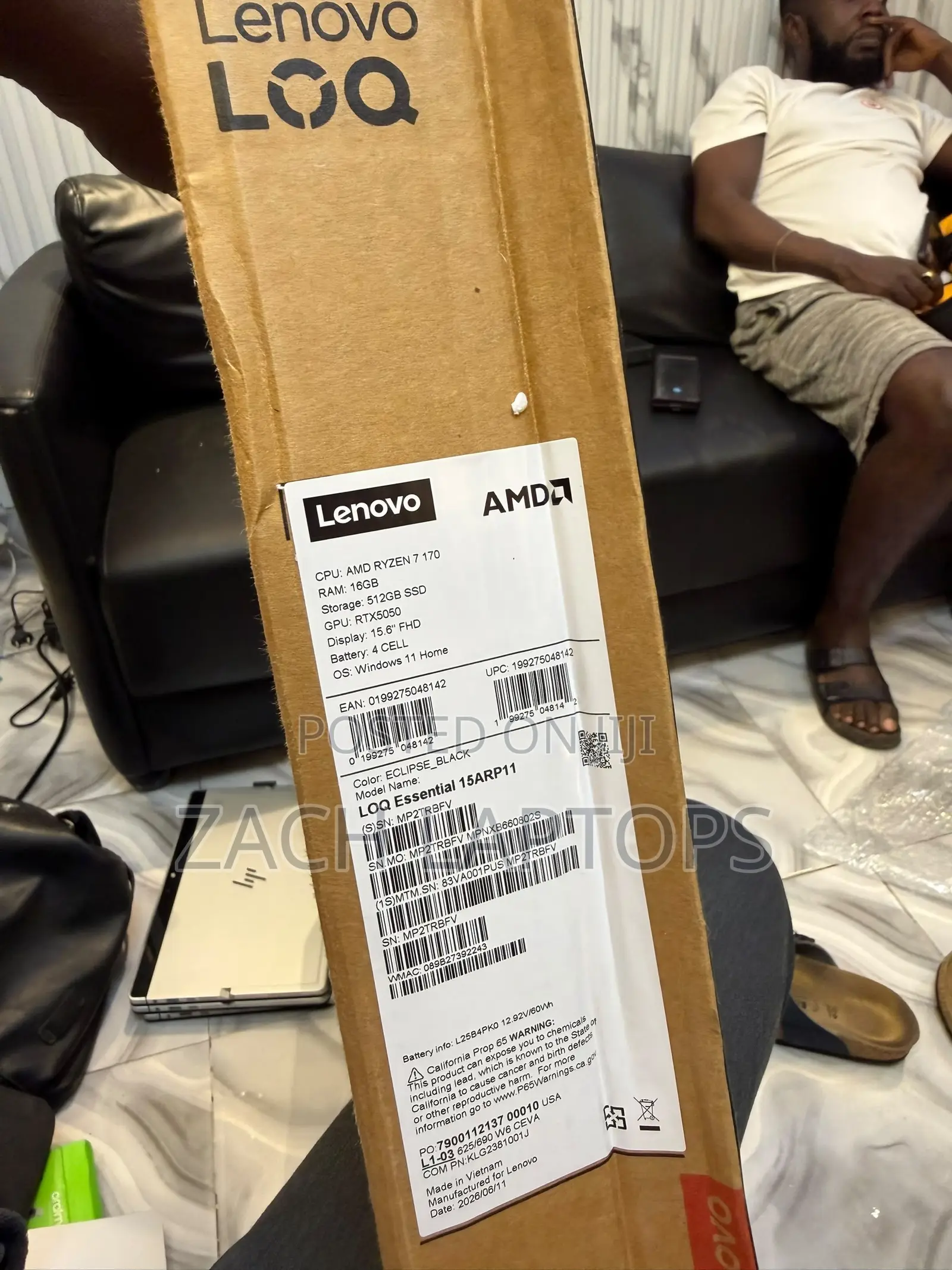 New Laptop Lenovo LOQ 15AHP10 16GB AMD Ryzen 7 SSD 512GB