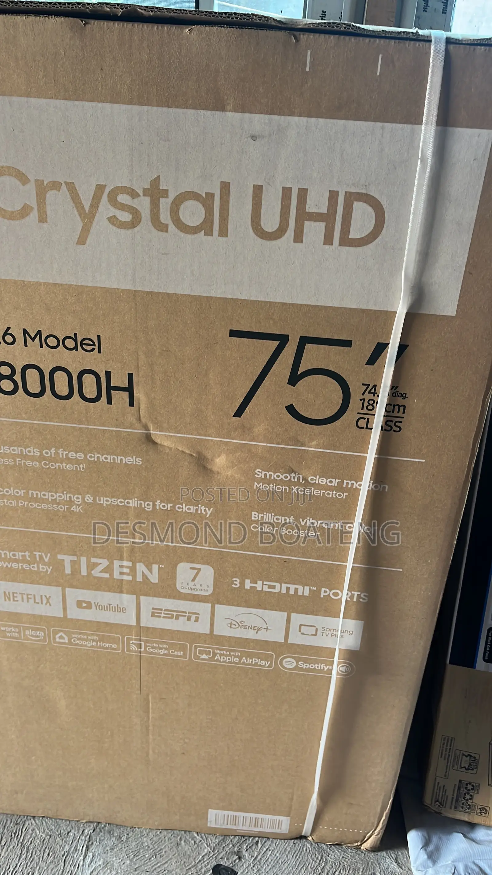 75inches Crystal UHD 2026 Model U8000H Samsung TV