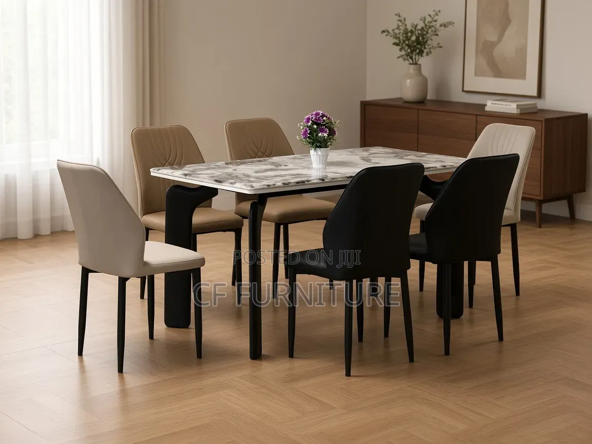 Marble Dining Table Six Chairs