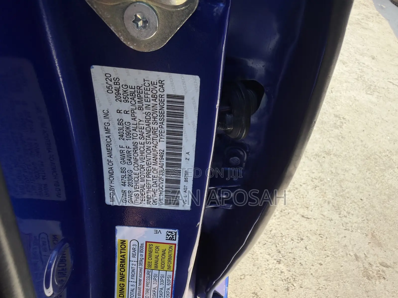 Honda Accord Sport 2.0T 2020 Blue