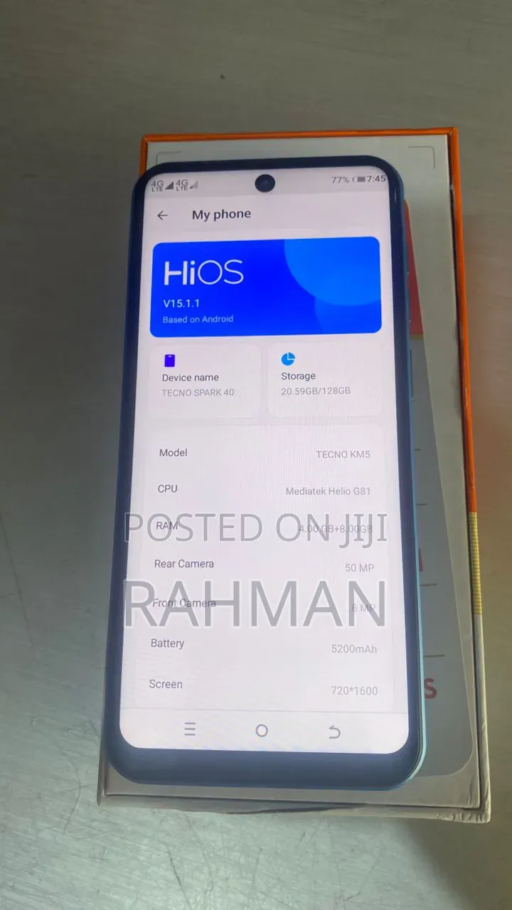 New Tecno Spark 40 128 GB Blue