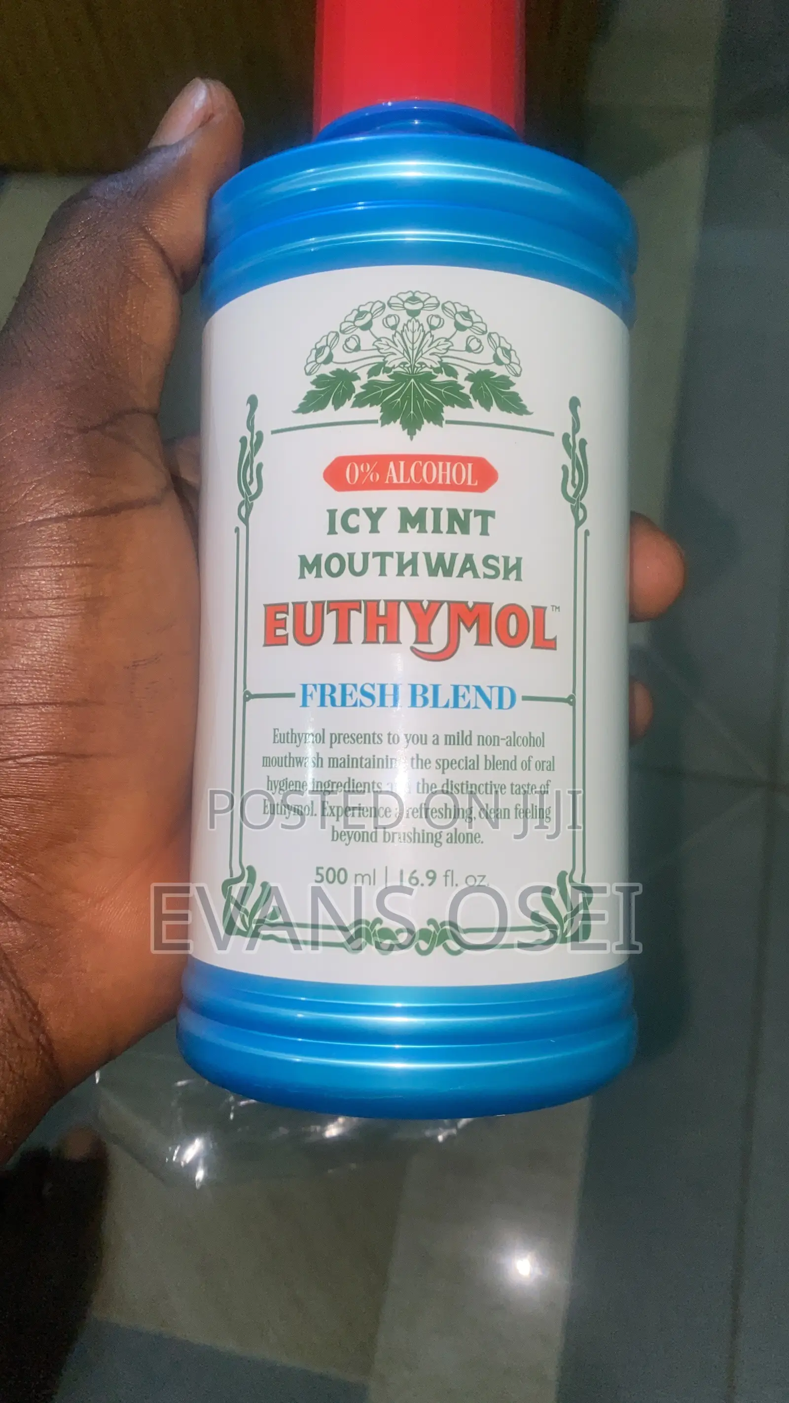 Original UK Euthymol Mouthwash 500ml 0% Alcohol