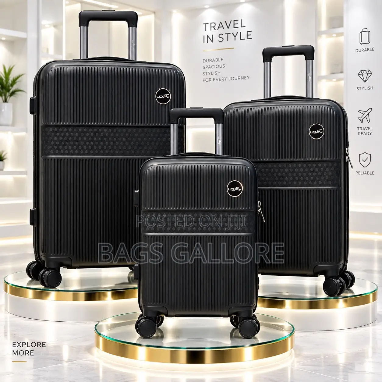 Black Silicon Luggage