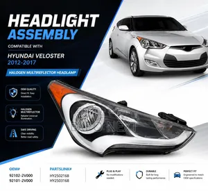 Halogen Headlights for Hyundai Veloster Turbo Hatchback 2013-2017