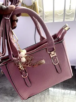 Elegant Blush Pink Top-Handle Satchel Bag With Strap