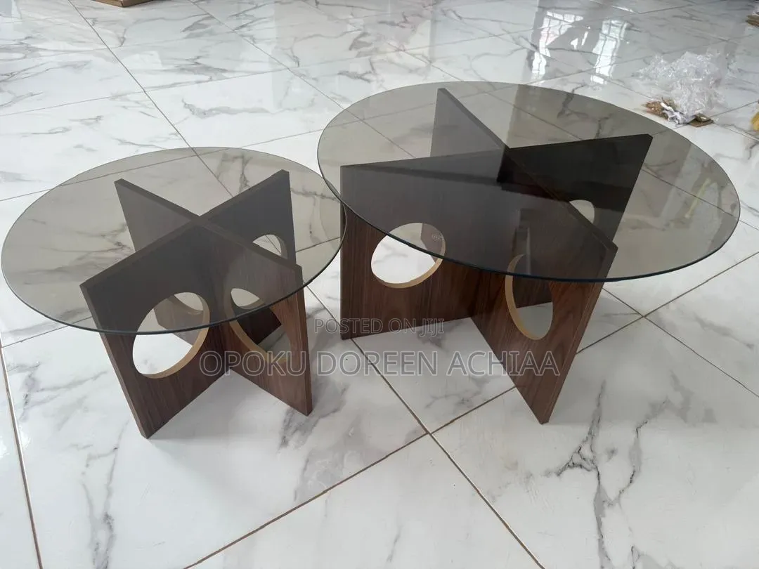 2 In1 Glass Top Center Table
