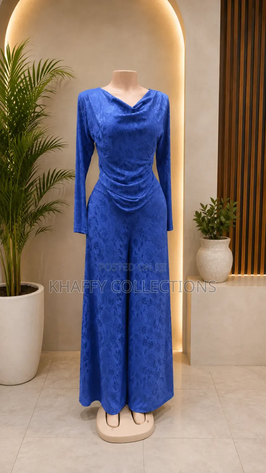Luxury Floral Cowl Top and Palazzo Set