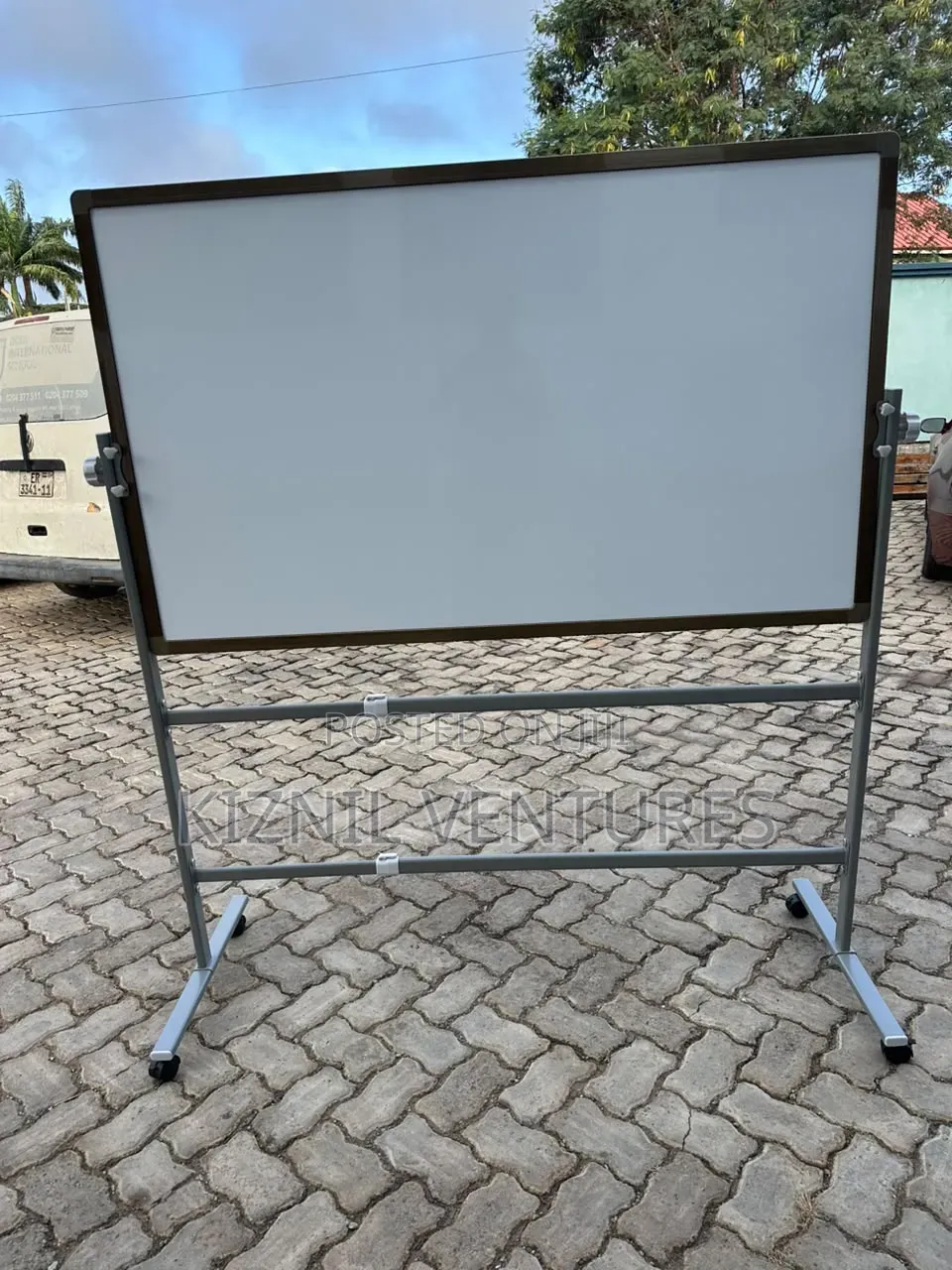 Standing Magnetic Hard White Board Dry Erase 5ftx3ft