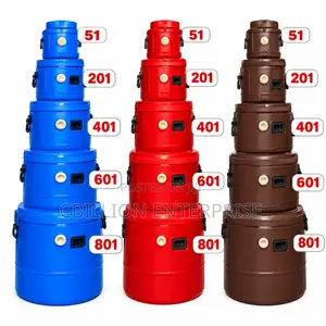 5-Piece Set 5L 20L 40L 60L 80L Insulated Food Warmer Barrel Set