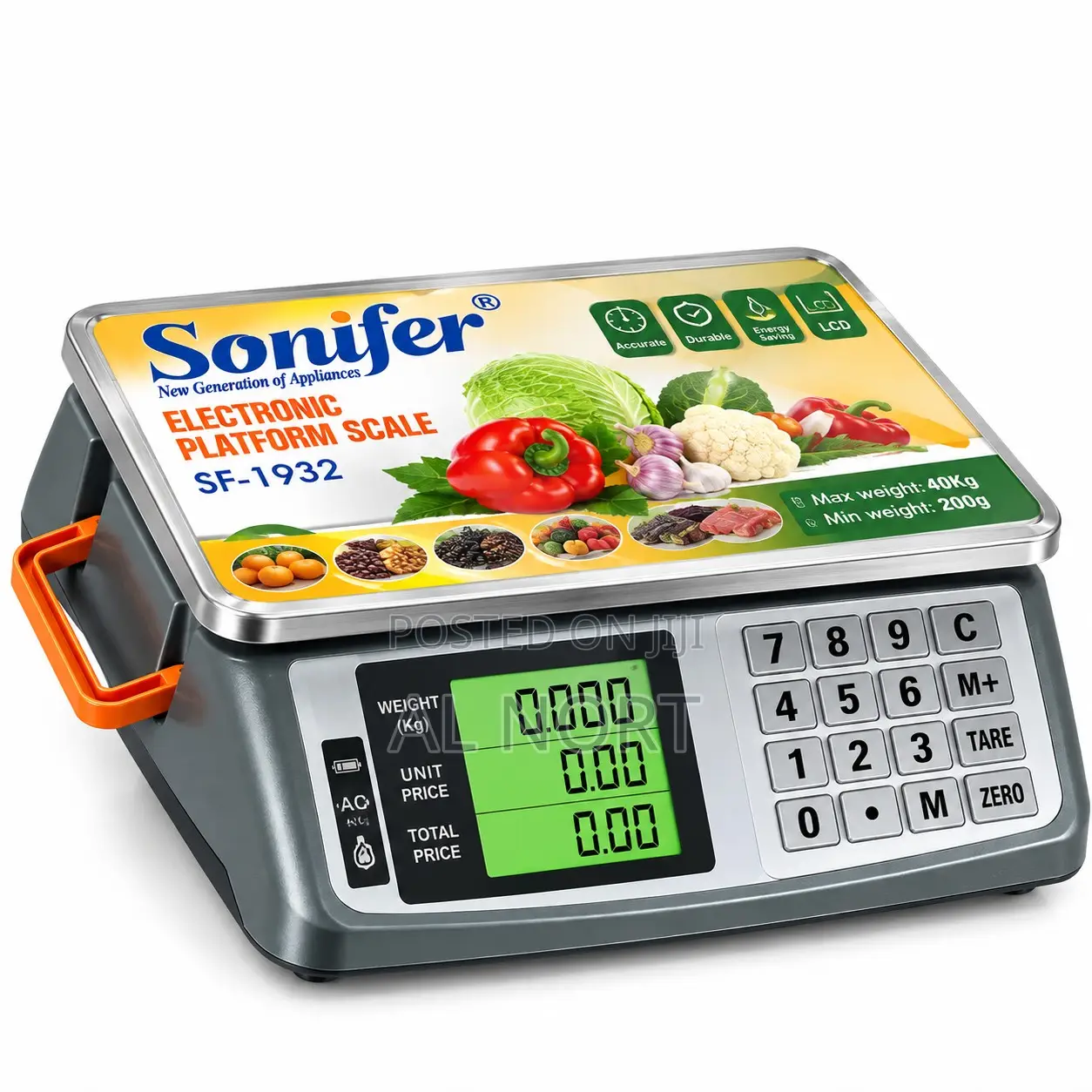 Electronic Platform Scale 40kg – Digital LCD Weighing Scale