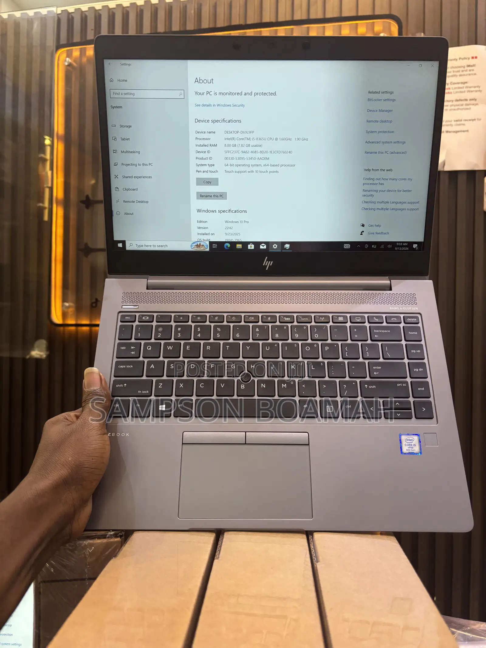 New Laptop HP ZBook 14u G6 8GB Intel Core i5 SSD 256GB