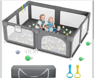 180 by 200 Folding Playpen Yard for Kids With Balls