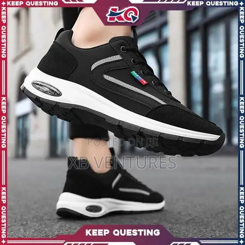 Wear Resistant Men's Air Cushion Sneakers Black
