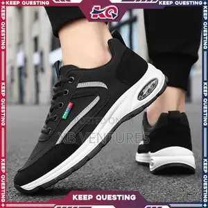 Wear Resistant Men's Air Cushion Sneakers Black