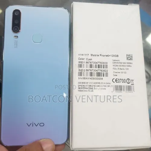 New Vivo Y17 128 GB Blue