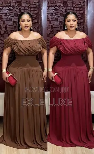Chocolate Brown Quinn Draped Maxi Dress