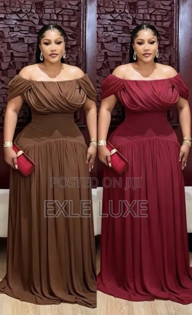 Chocolate Brown Quinn Draped Maxi Dress