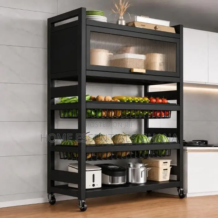 Kitchen Storage Rack With Cabinet, Kitchen Pantry Storage Shelf