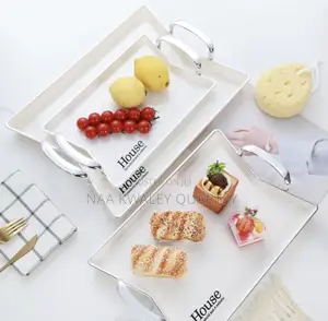 3pcs Plastic Serving Trays