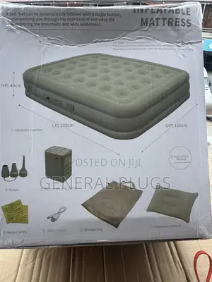 Premium Inflatable Double Size Air Mattres With Automatic Inbuilt Pump