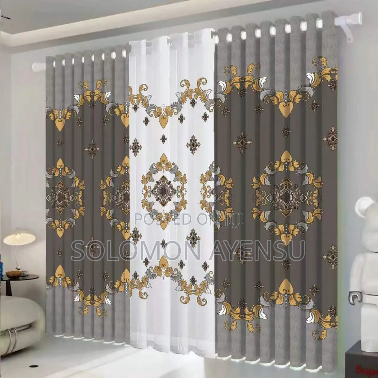 Quality Combined Grey Blackout Curtains