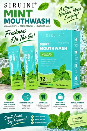 Assorted Mouthwash (Mint, Lemon, Coconut, Mango, Green Tea)