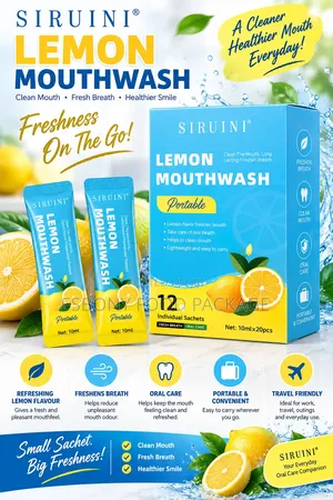 Assorted Mouthwash (Mint, Lemon, Coconut, Mango, Green Tea)