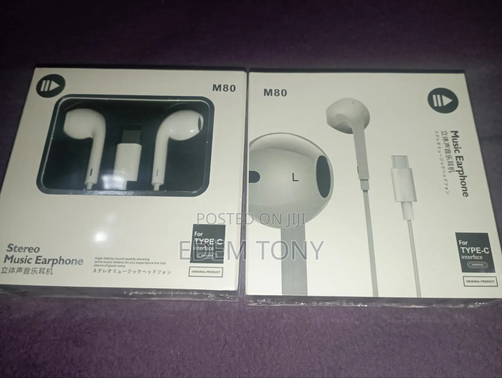 M80 Stereo Music Earphone With a Type-C Connector
