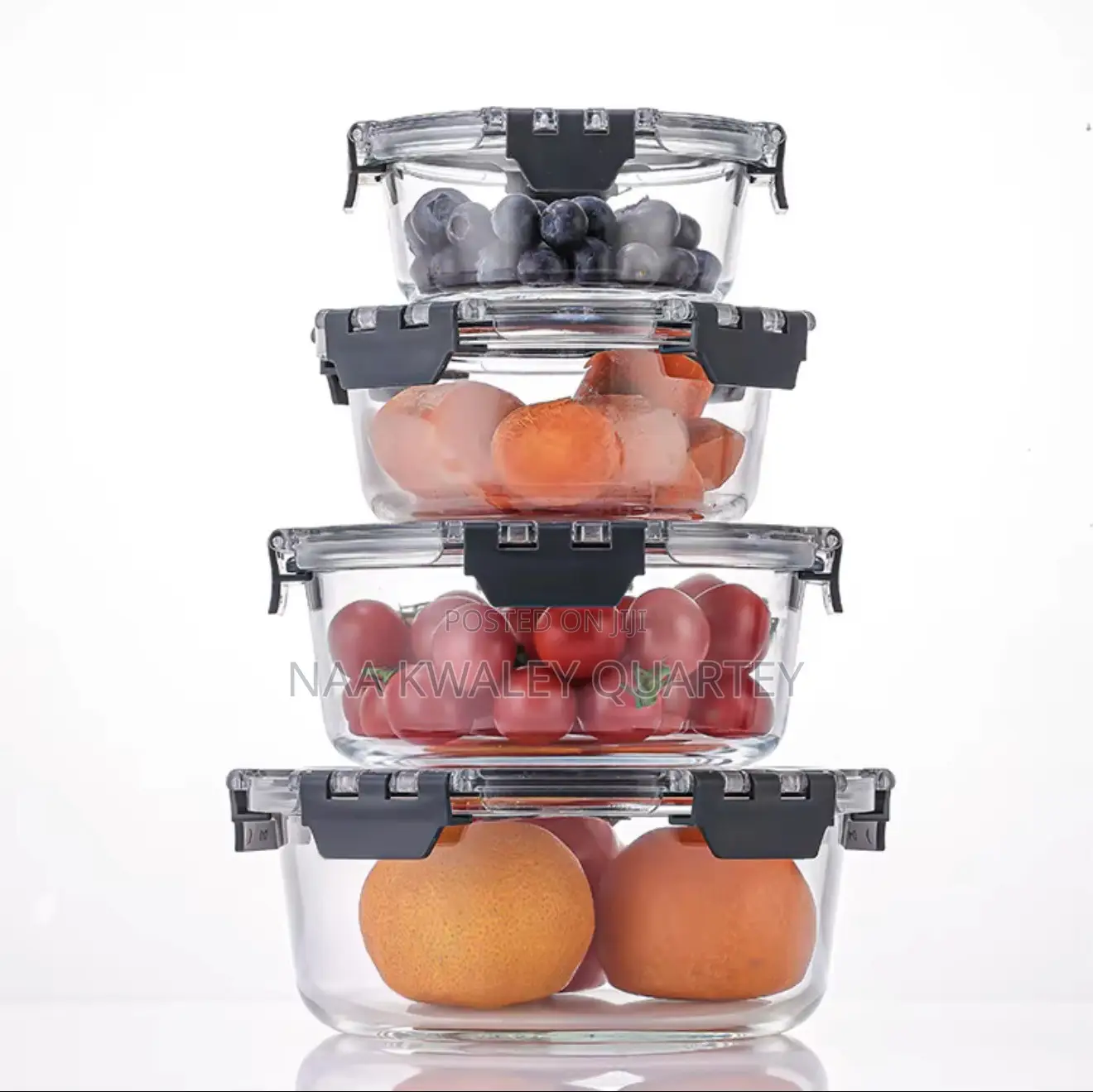 4pcs Acrylic Food Storage Bowls