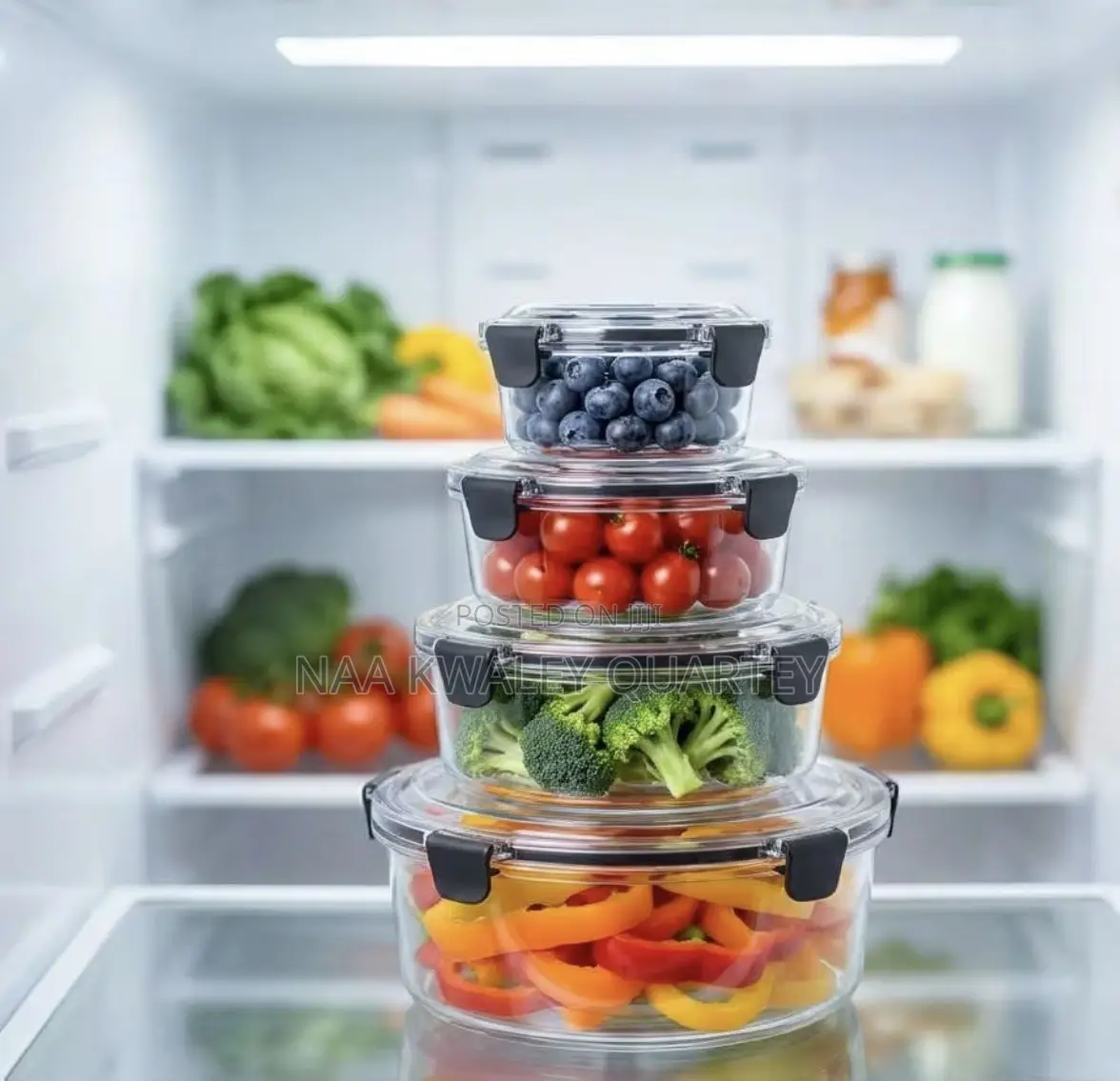 4pcs Acrylic Food Storage Bowls