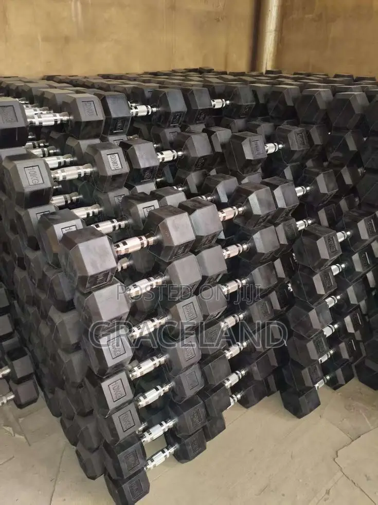 14 of Set of Hexagonal Dumbbells 5 Kilogram-25 Kilogram