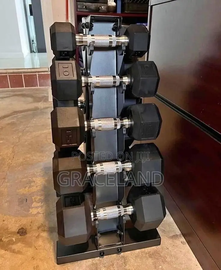 14 of Set of Hexagonal Dumbbells 5 Kilogram-25 Kilogram