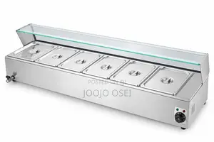 Commercial SS 5 Tray Bain Marie Food Warmer Display