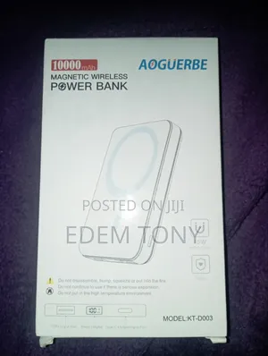 Aoguerbe 10000mAh Portable Magnetic Wireless Charging Power Bank