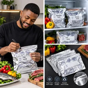 Aluminum Foil Fresh Keeping/Sealing Bags 10 in a Pack