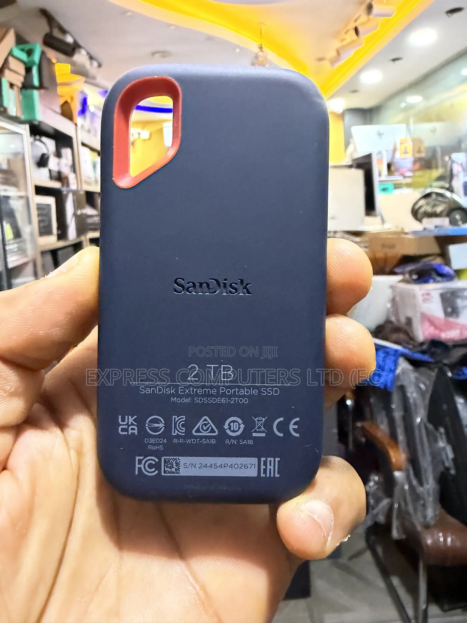 Original Sandisk Extreme Portable 2TB External SSD SPEED 1050 MB/s